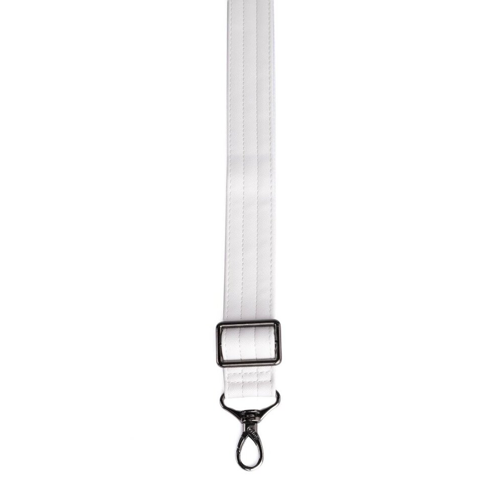 LugLife Adjustable Webbed Satin Luxe VL Purse Handbag Bag Strap -1.25" White NEW
